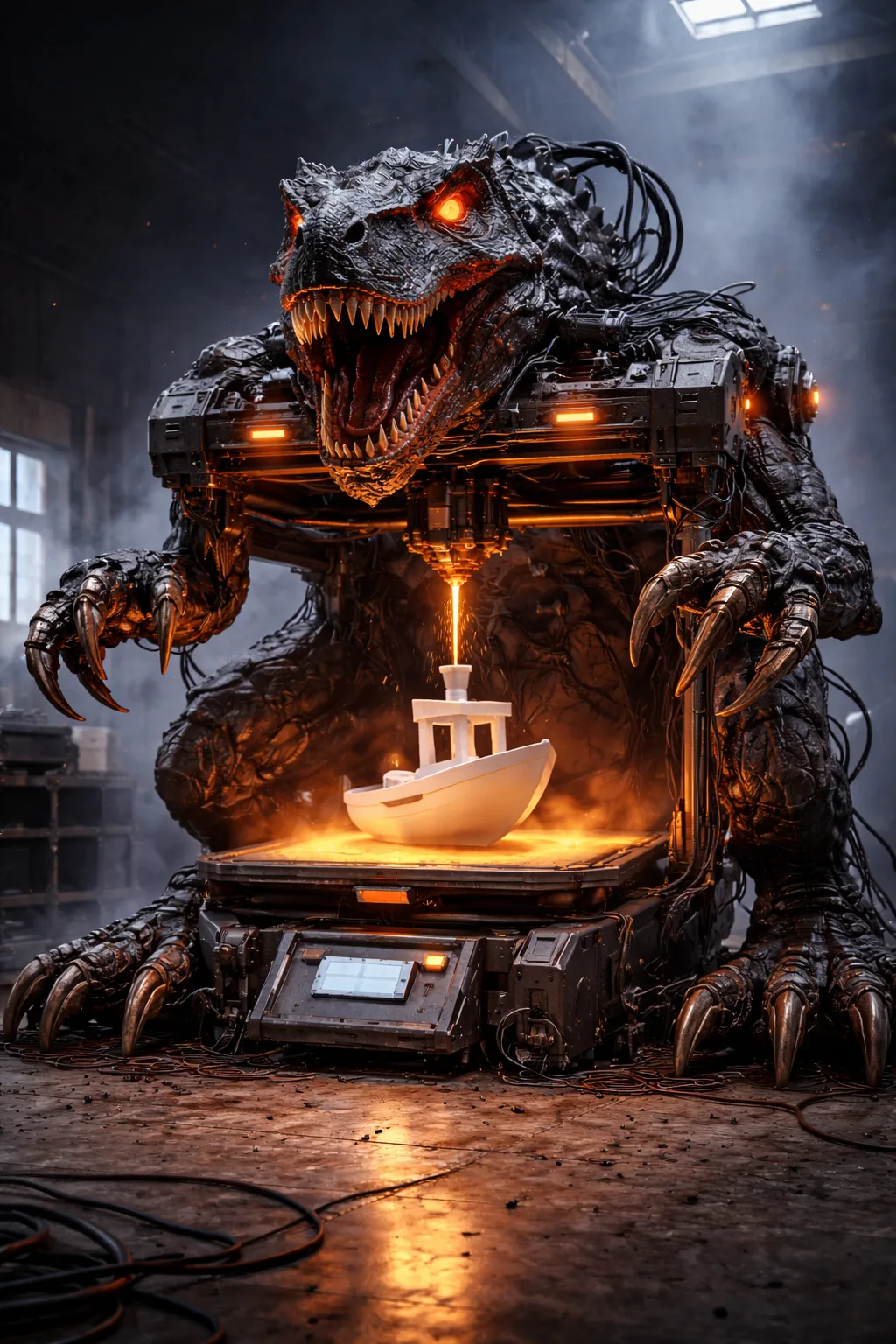 3D-printet dinosaur i skolemiljø