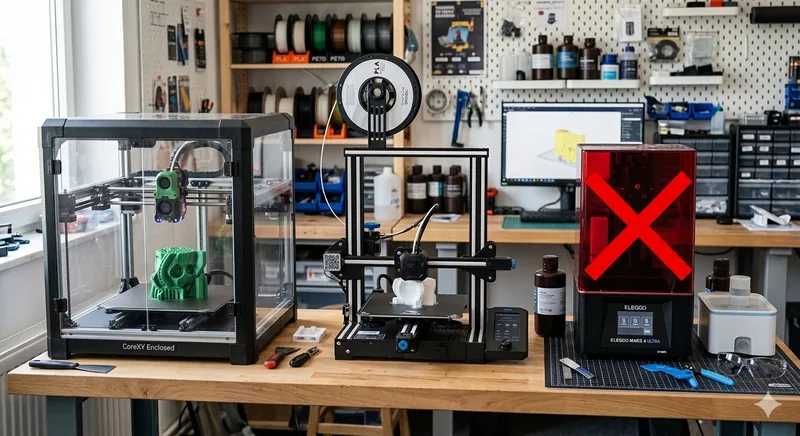 Et 3D-printet armbånd i farverigt filament