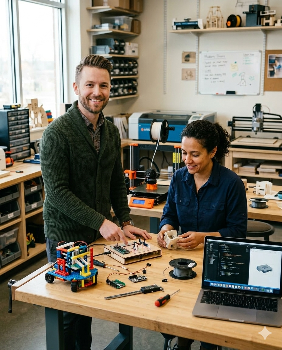 To lærere i makerspace
